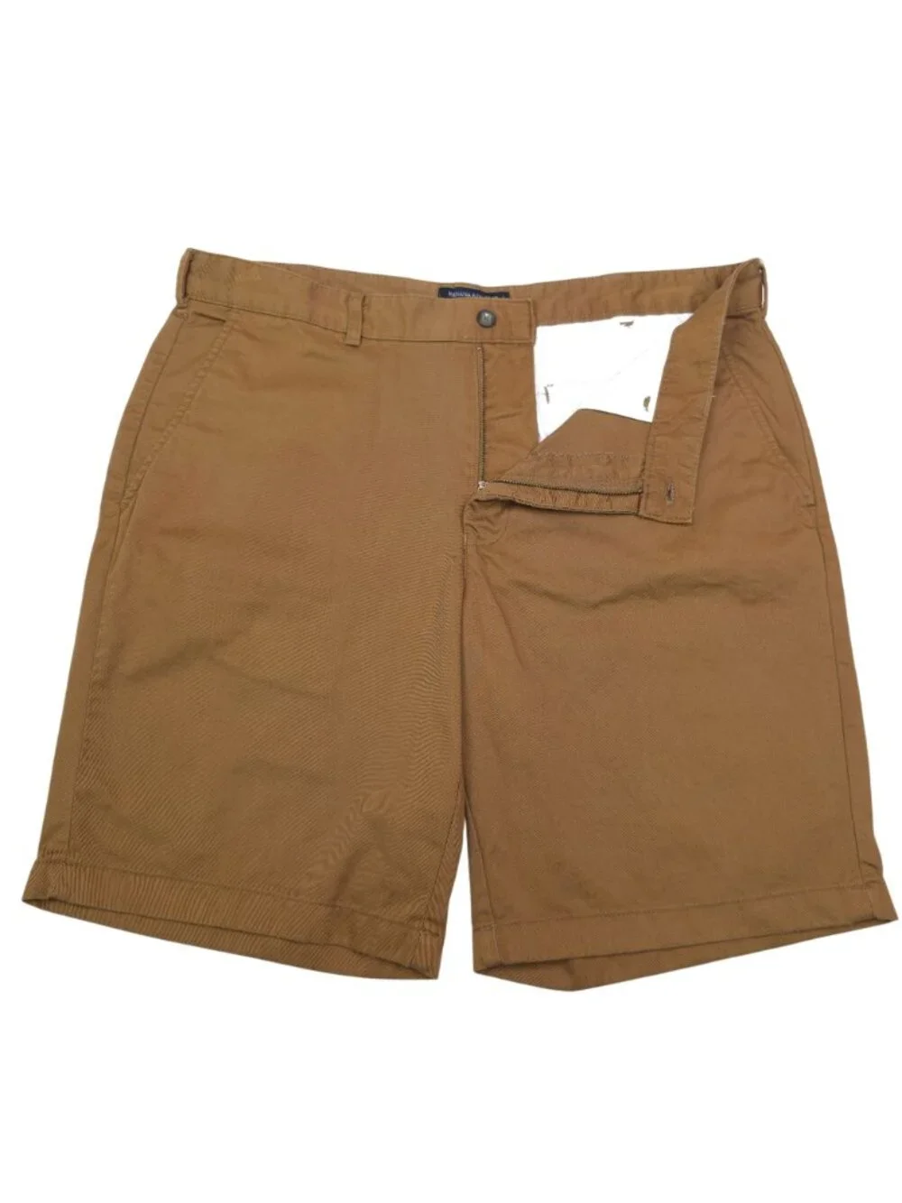 Banana Republic Mens Gavin Chino Shorts Size 36 Brown Cotton Casual Flat Front